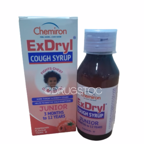 CHEMIRON EXDRYL JUNIOR COUGH SYRUP X100ML ONE BOTTLE CHEMIRON EXDRYL JUNIOR COUGH SYRUP X100ML ONE BOTTLE