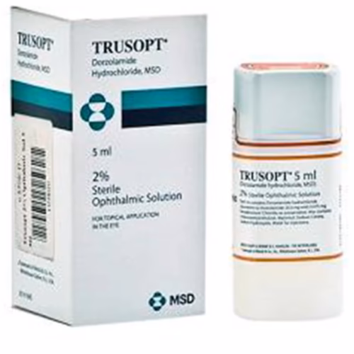 TRUSOPT 2% (DORZOLAMIDE HYDROCHLORIDE) EYE DROP 5ML TRUSOPT 2% (DORZOLAMIDE HYDROCHLORIDE) EYE DROP 5ML 1 BOTTLE